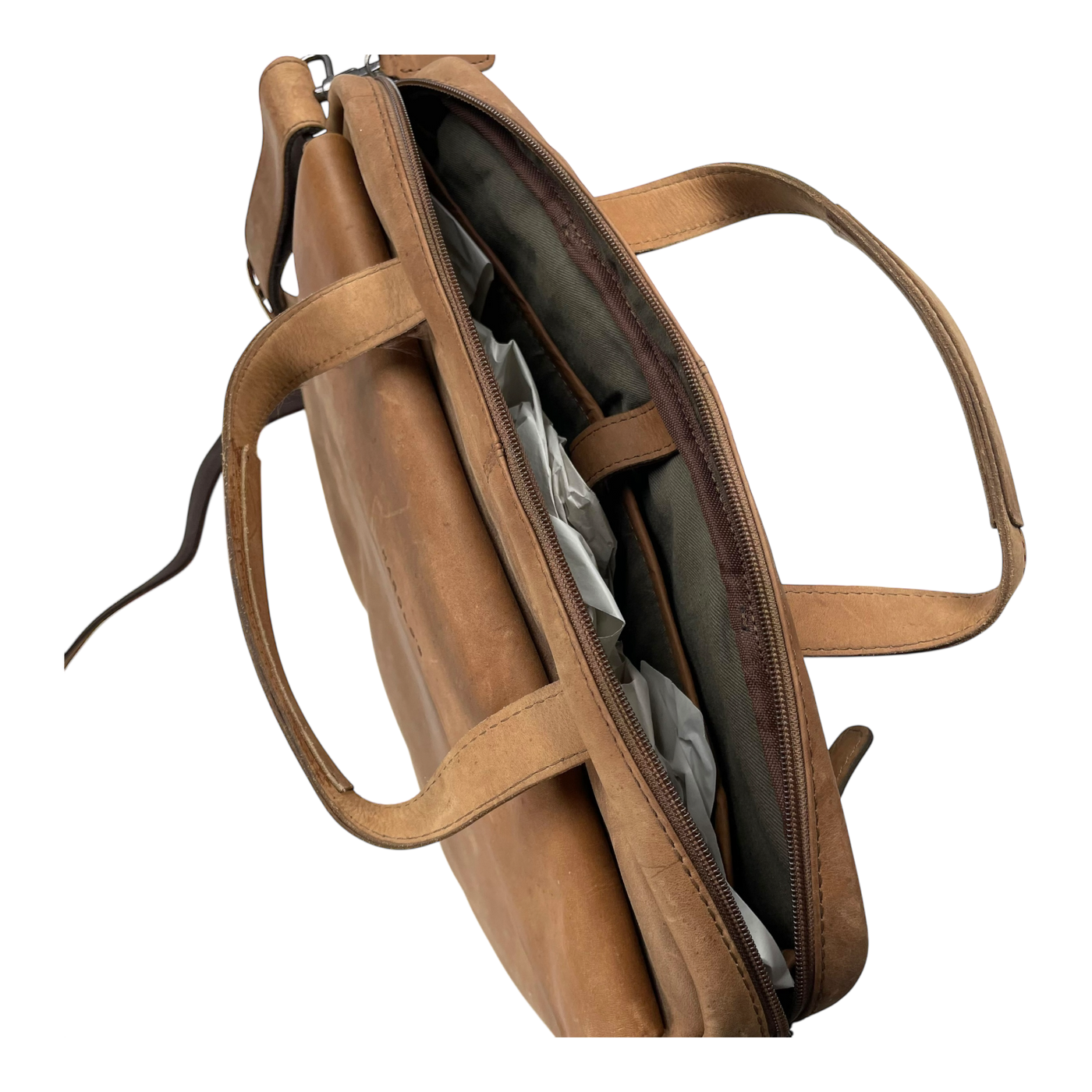 Harold's Bags leather ‭briefcase, antic