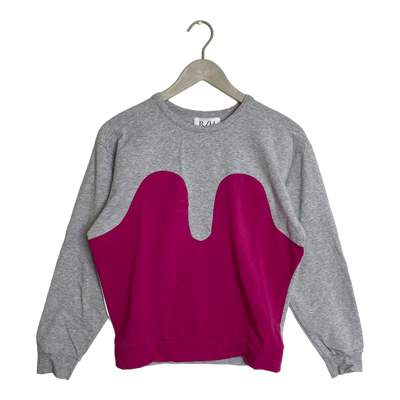 R/H mickey sweatshirt, grey and pink | women XS