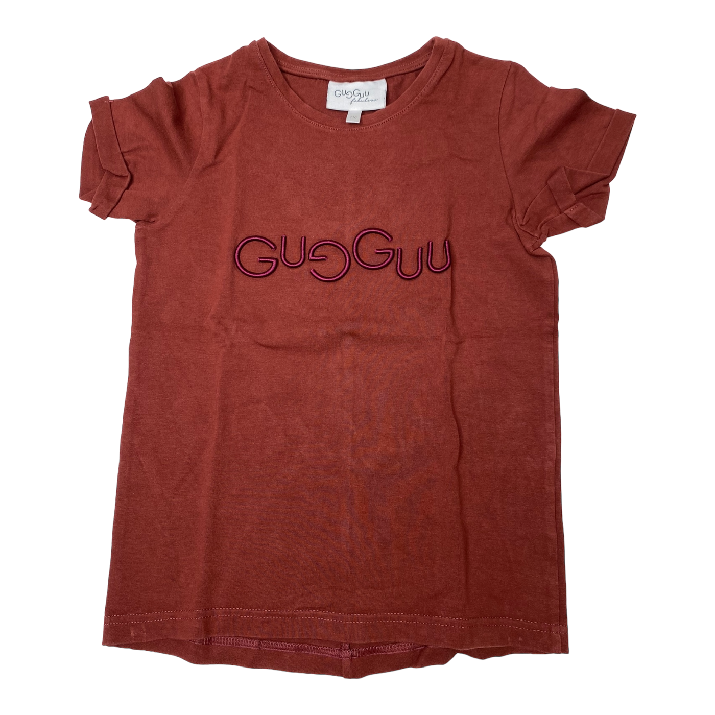 Gugguu logo t-shirt, dark red | 110cm