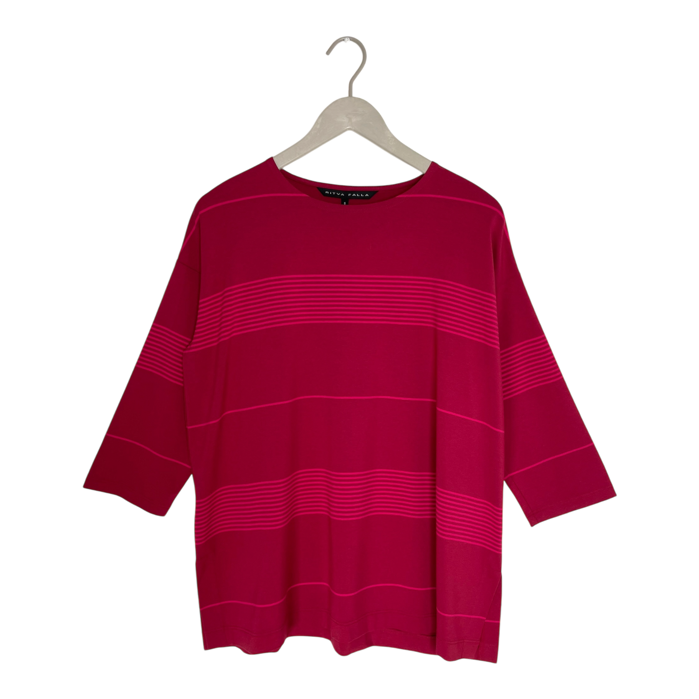 Falla pihta long tricot shirt, red stripes | woman S