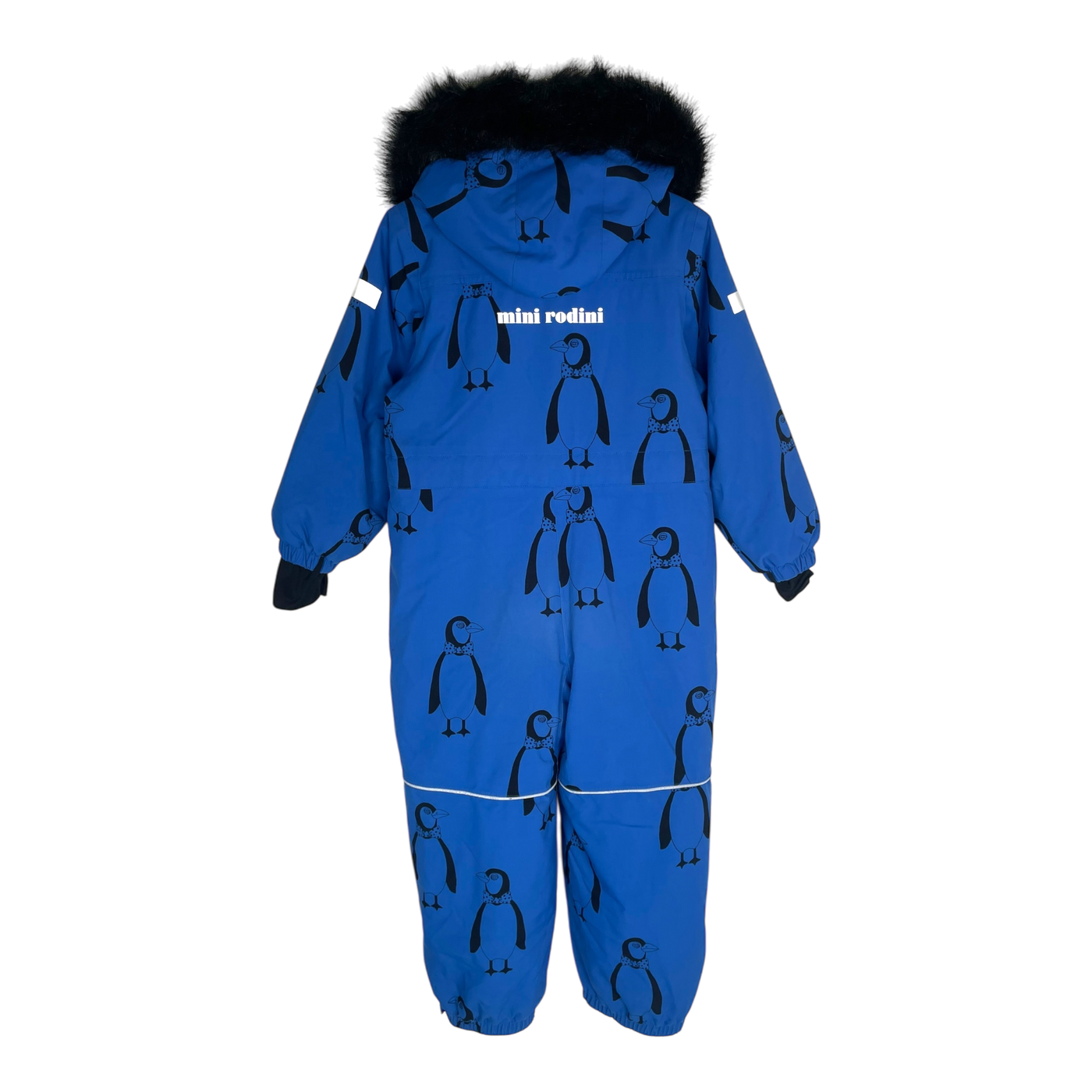 Mini Rodini alaska penguin winter overall, blue | 110cm