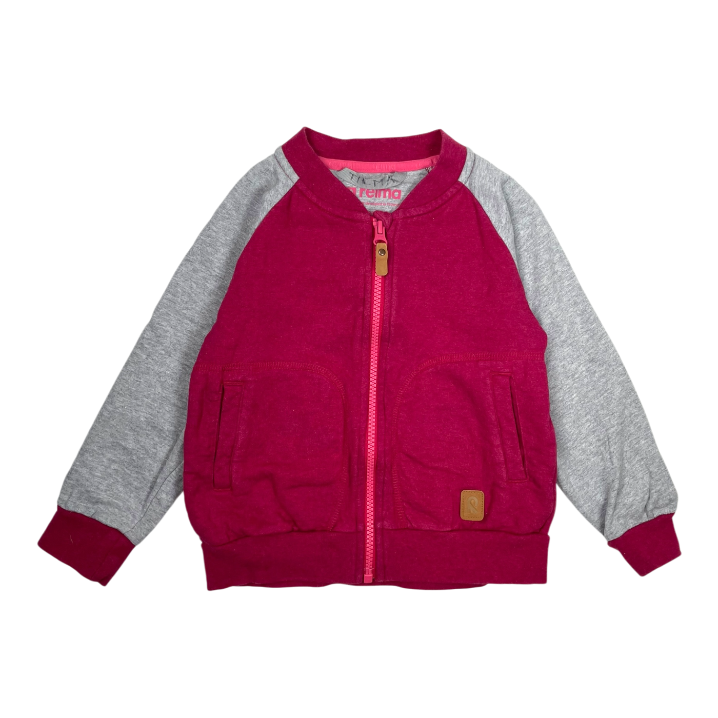 Reima zip sweatshirt, pink | 86cm