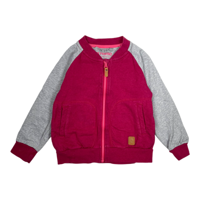 Reima zip sweatshirt, pink | 86cm