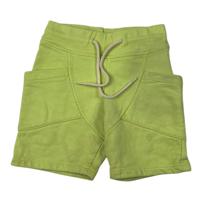 Gugguu sweat shorts, lime green | 104cm