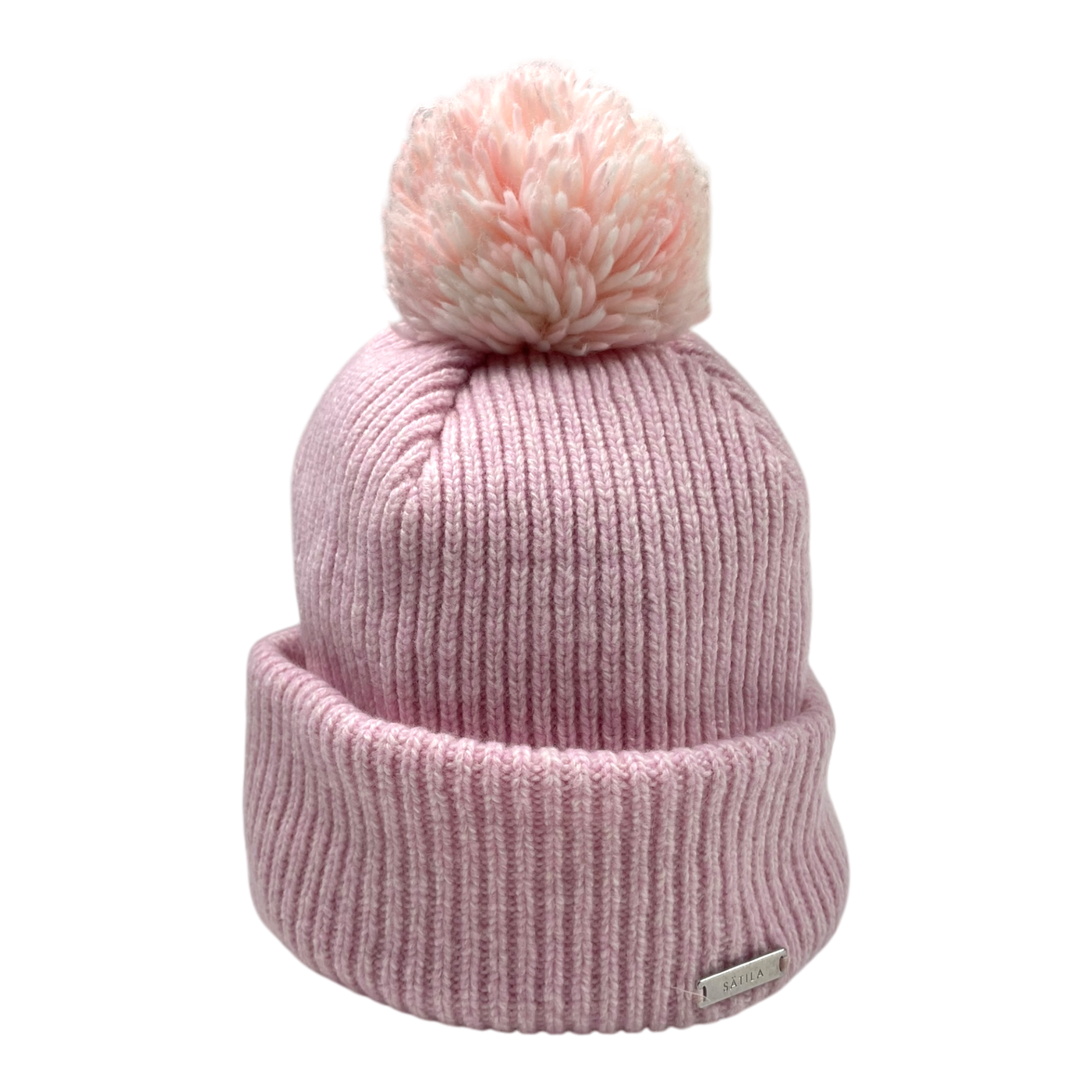 Sätila Woll Mütze mit Pom, Pink | eine Größe