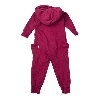 Gugguu sweat jumpsuit, rasberry | 98cm