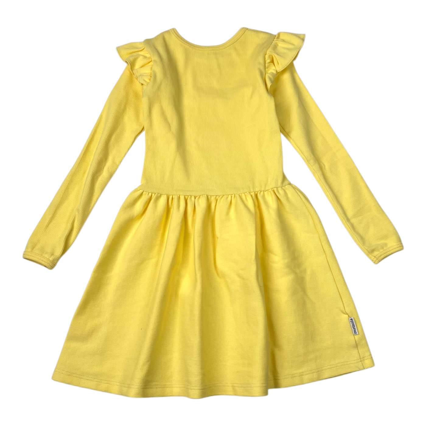 Metsola rib dress, yellow | 122/128cm