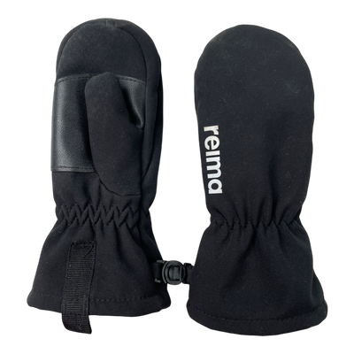 Reima osaten softshell gloves, black | 2-4y