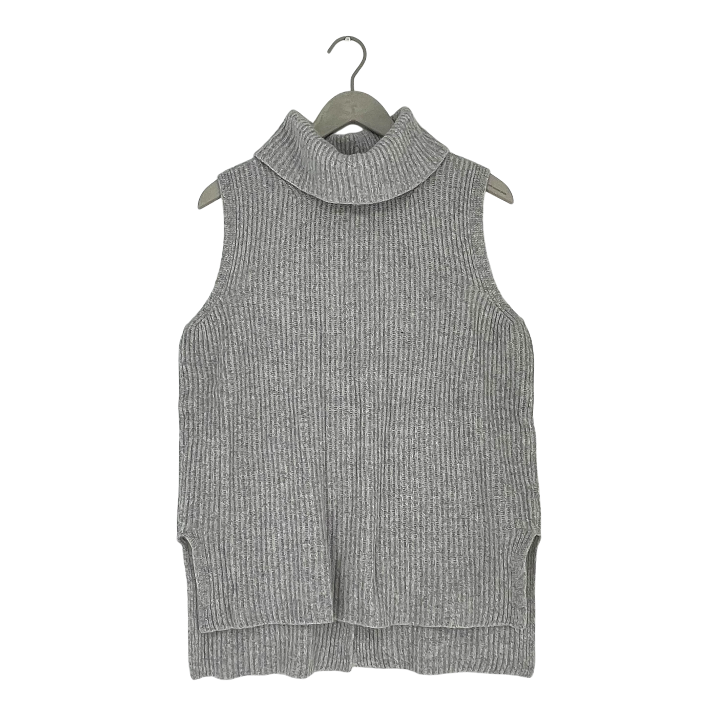 Bypias knitted vest, light grey | woman L/XL