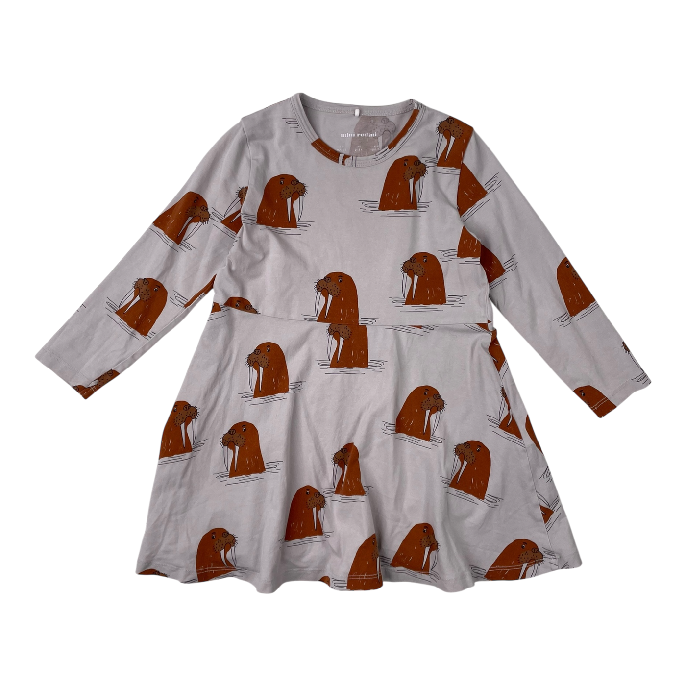 Mini Rodini dress, walrus | 92/98cm