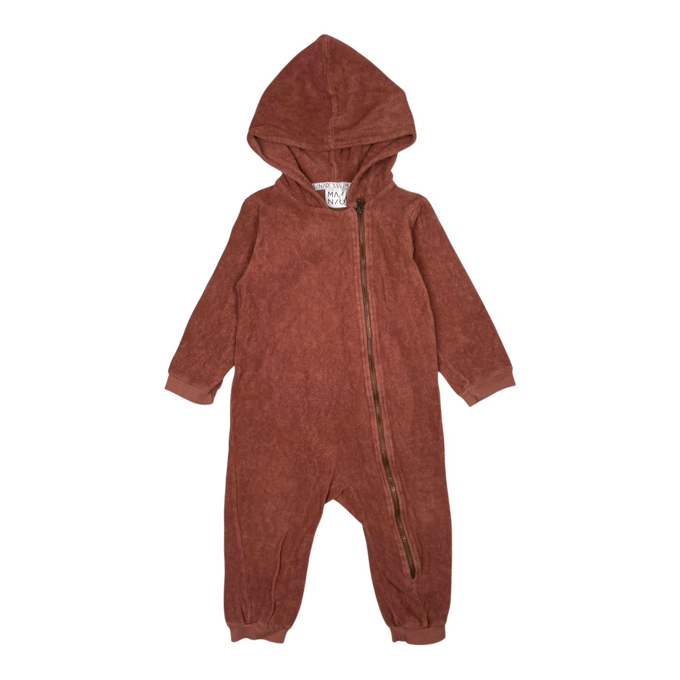 Mainio terry jumpsuit, brown | 86/92cm