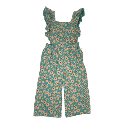 Mainio ruffle jumpsuit, flowers  | 122/128cm