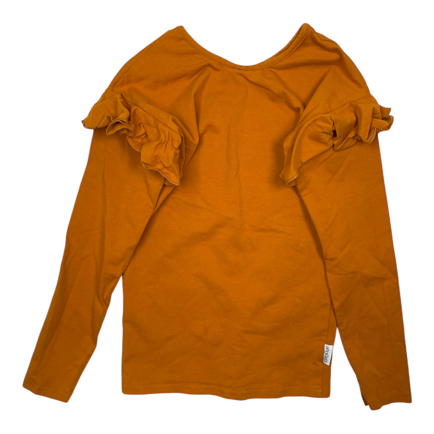 Gugguu frill shirt, orange | 140cm