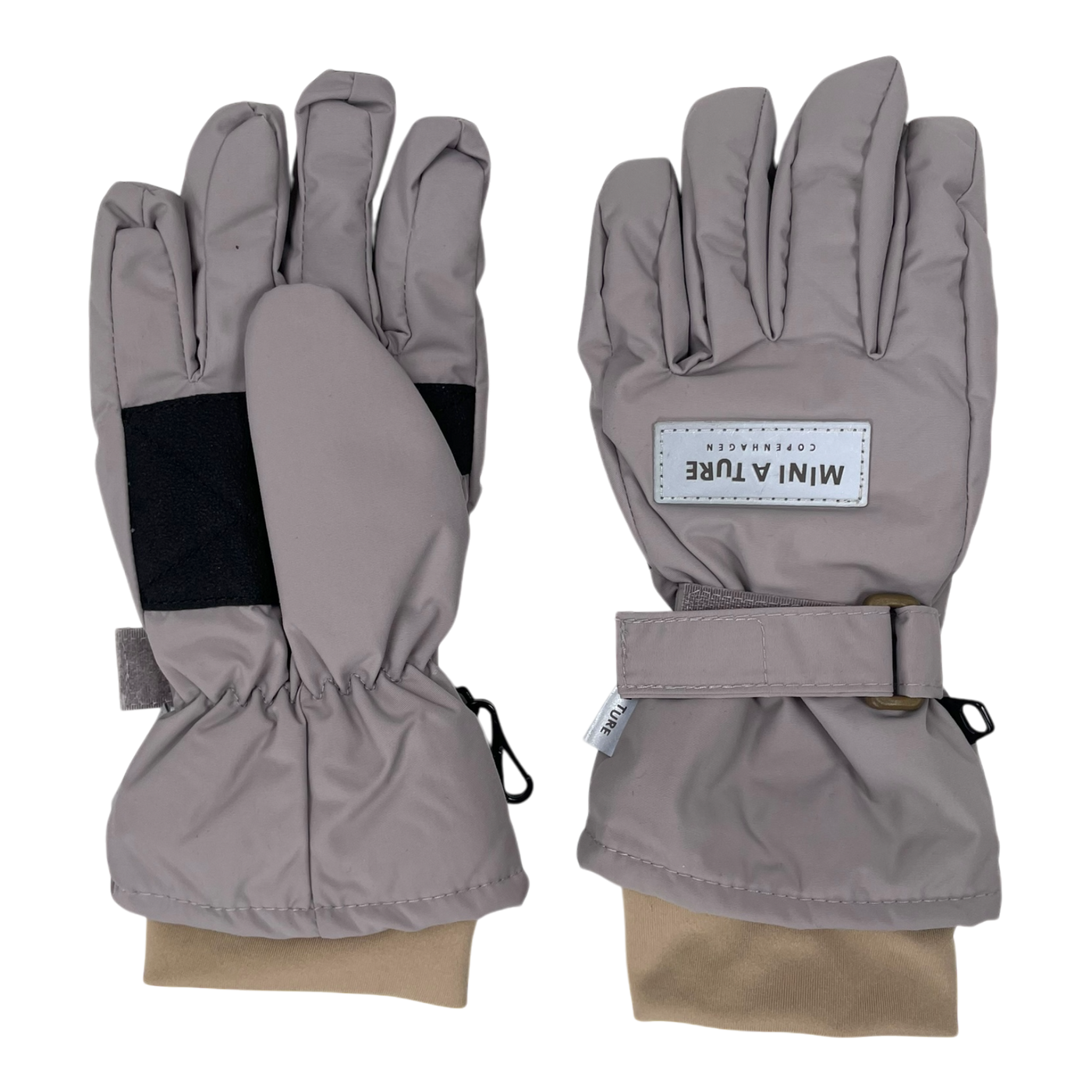 Mini A Ture winter gloves, grey | 8-10y