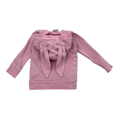Metsola bunny ear hoodie, pink | 74/80cm