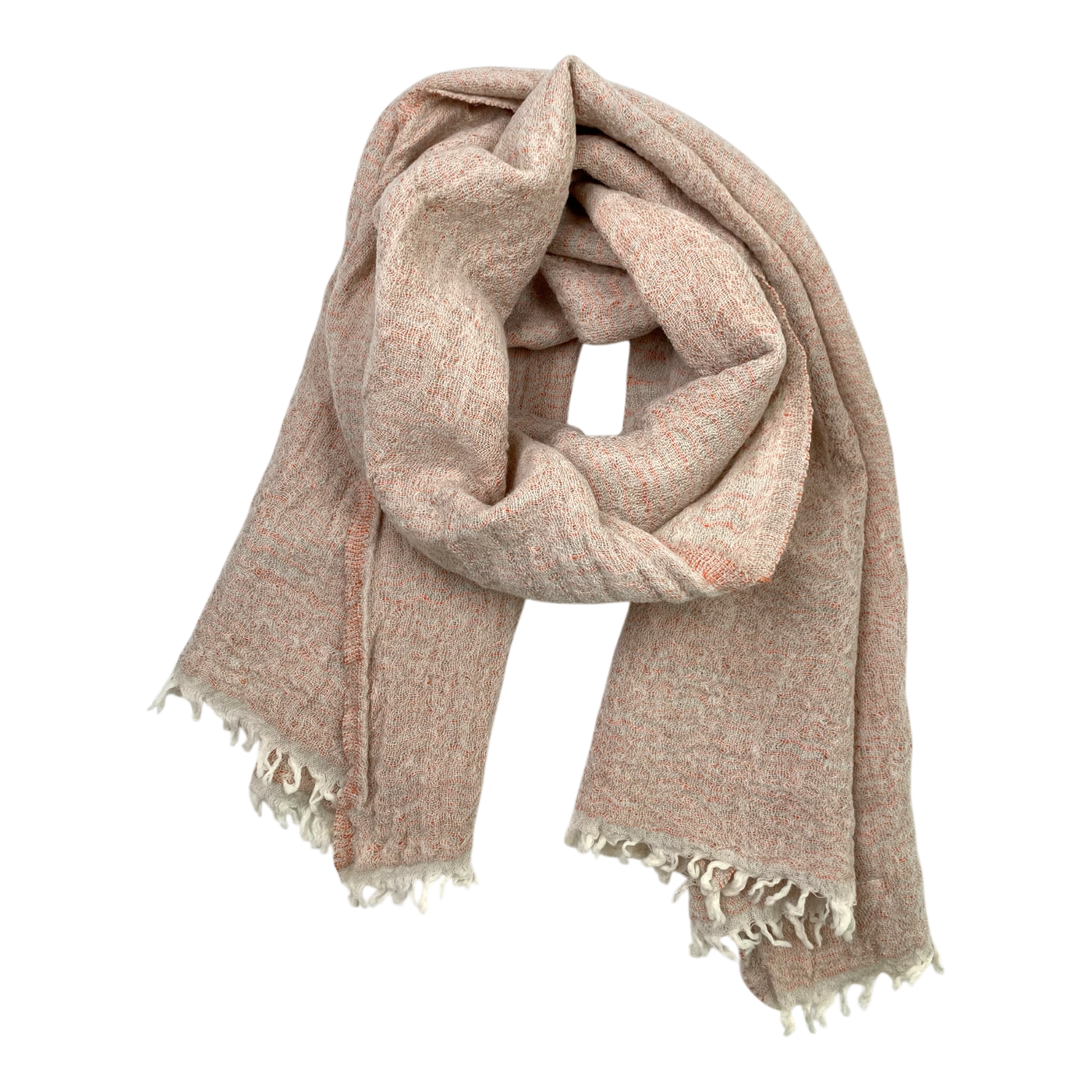 Lapuan Kankurit wool/linen mix scarf, coral