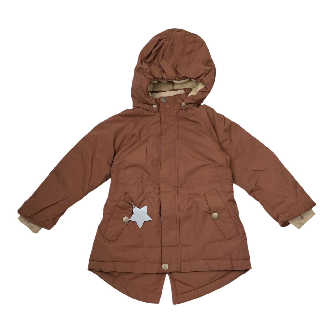 Mini A Ture matvikania fleece lined winter jacket, brown sugar | 110cm