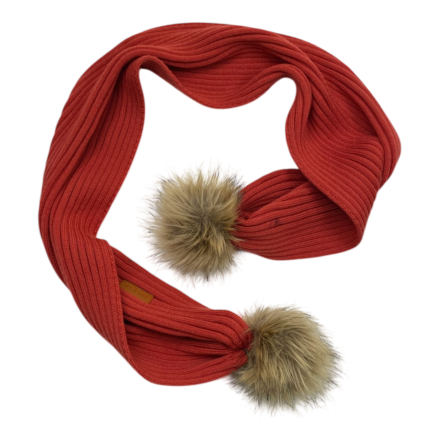Gugguu merino furry scarf, red | kids