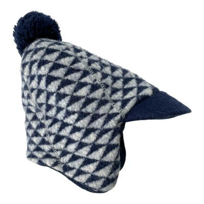Reima flinga kota wool beanie, blue/white | 6-7y