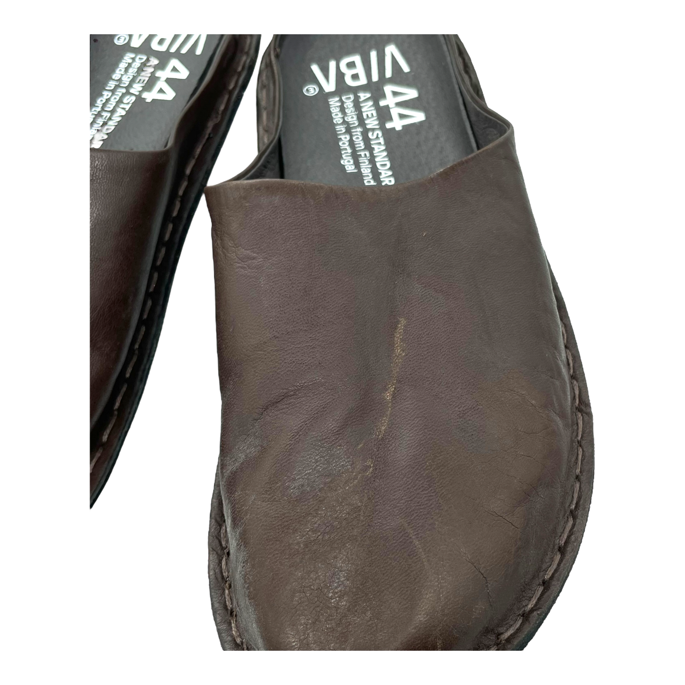 VIBAe Roma leather slippers, cocoa brown | 44