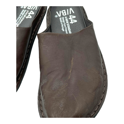 VIBAe Roma leather slippers, cocoa brown | 44