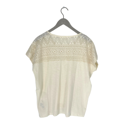 Tranquillo lace t-shirt, cream | woman XL