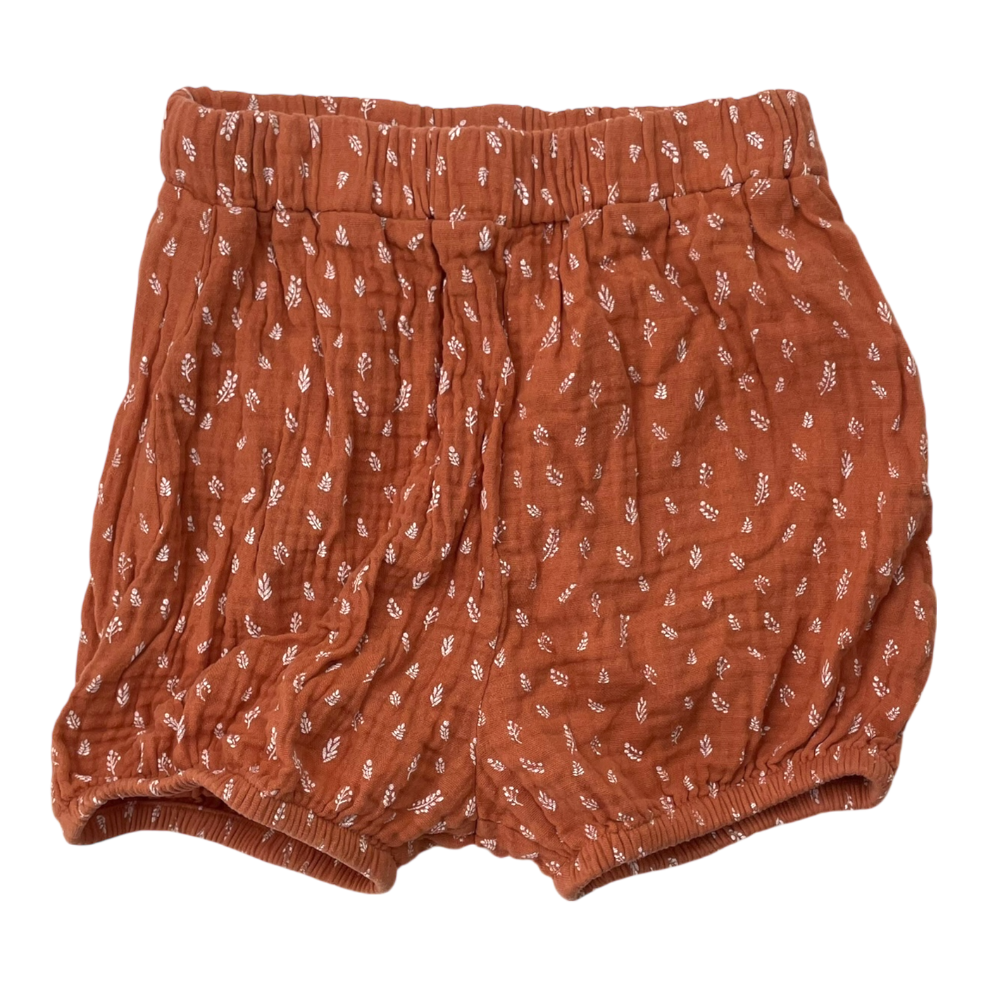Kaiko puff shorts, vintage leaf | 98/104cm