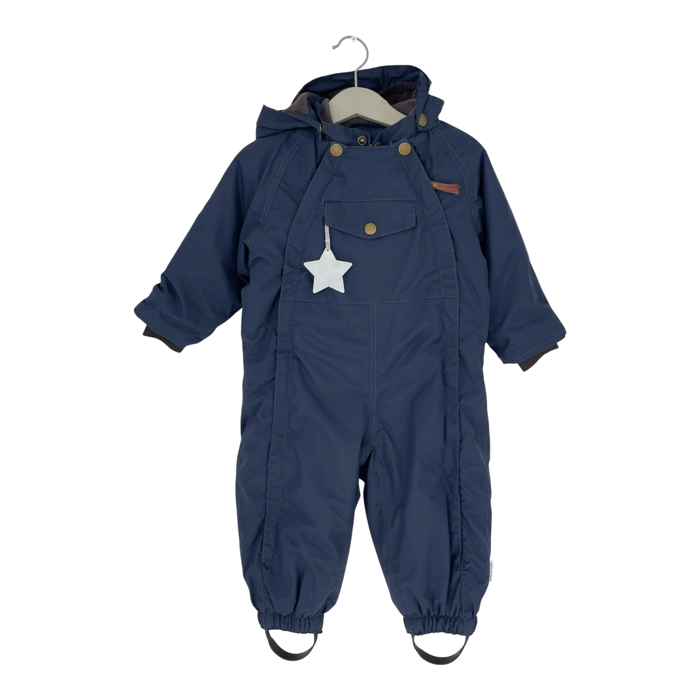 Mini A Ture matwisti fleece lined snowsuit, navy blue | 80cm