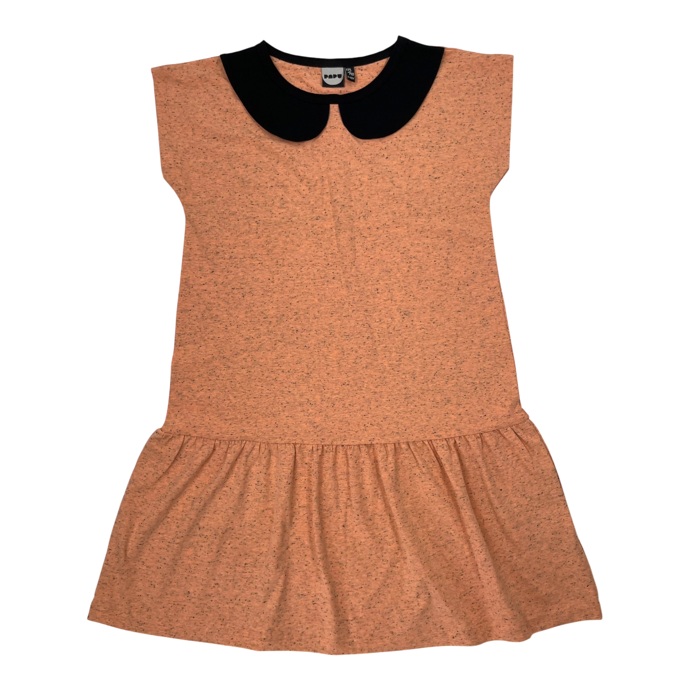 Papu collar dress, coral | 134/140cm