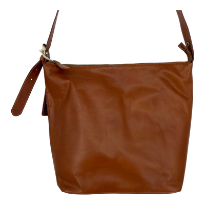 Holzrichter leather hobo bag, caramel