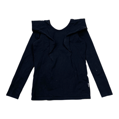 Gugguu frill shirt, black | 128cm