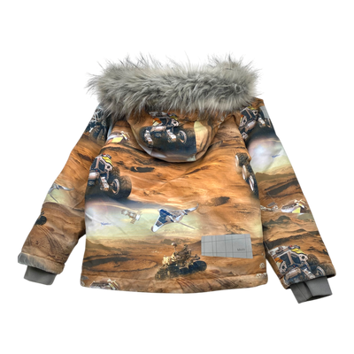 Molo castor fur jacket, orange | 122cm