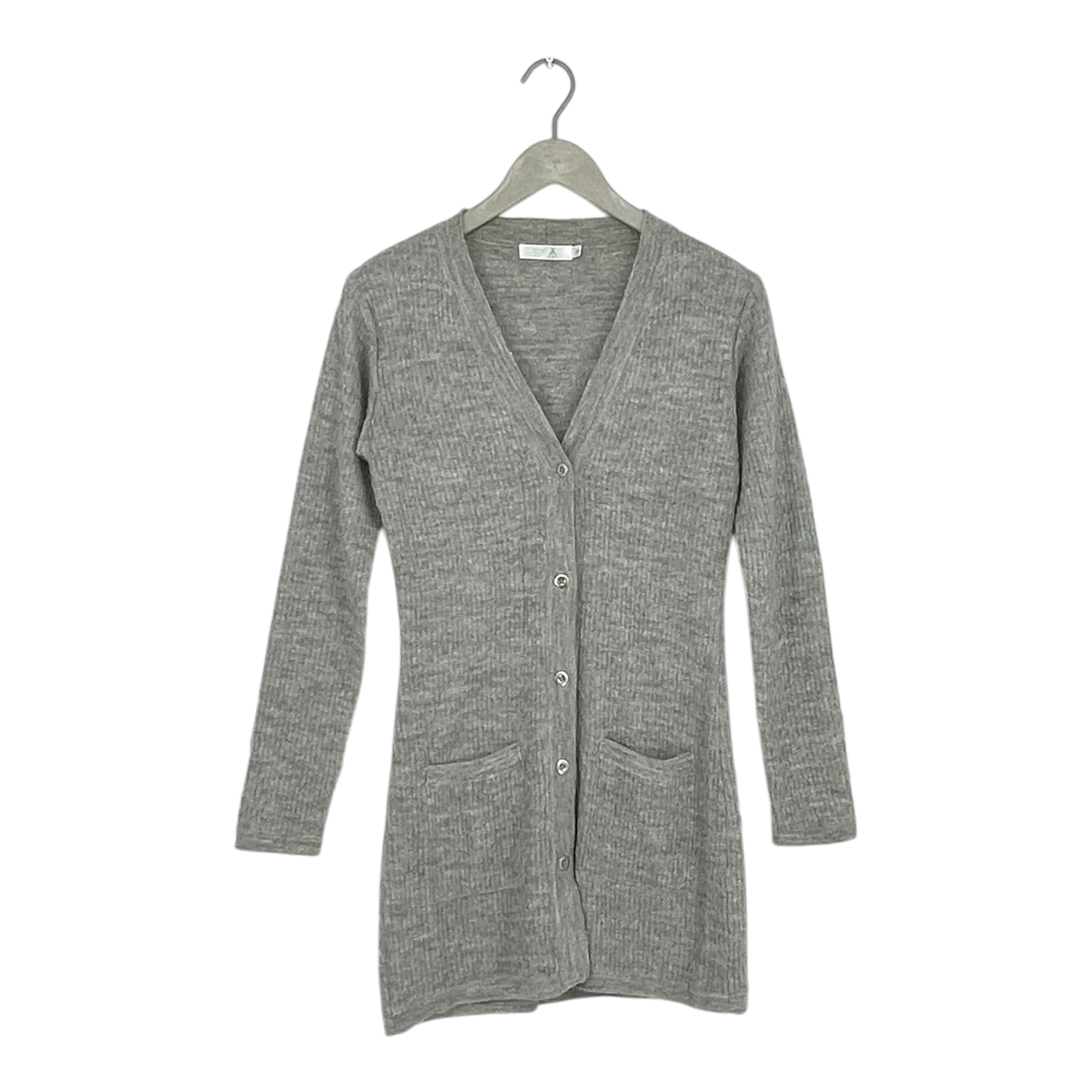 Alpa alpaca long cardigan, grey | woman S