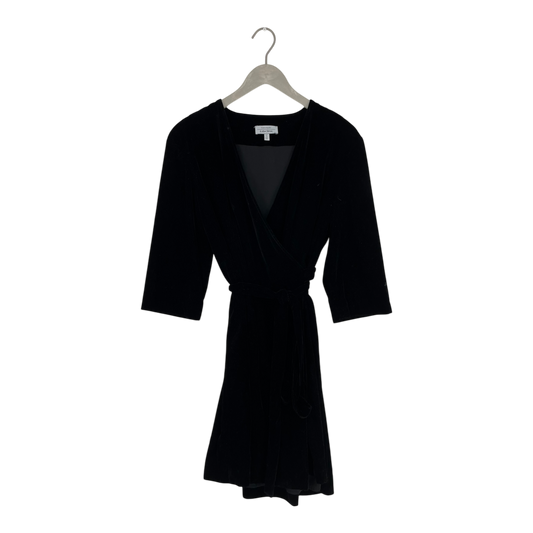 & Other Stories velvet wrap dress, black | woman 34