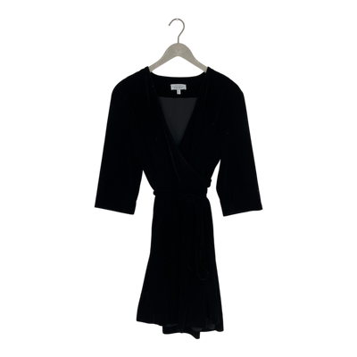 & Other Stories velvet wrap dress, black | woman 34