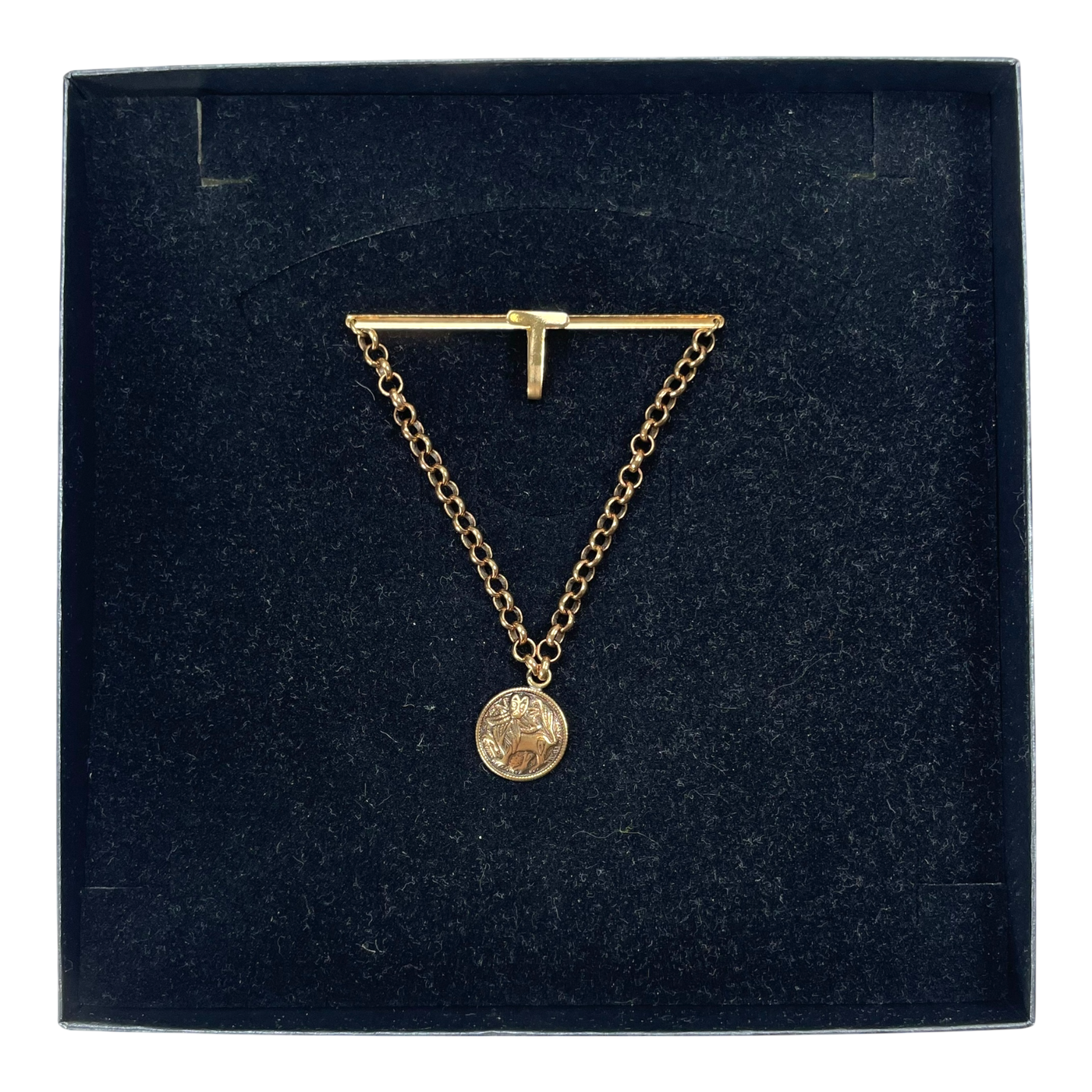 Kalevala Koru aurinkoleijona tie clip, bronze