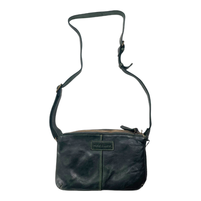 Harold's Bags leather submarine handbag small, midnight green