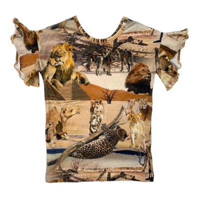 Gugguu frill t-shirt, animal | 80cm