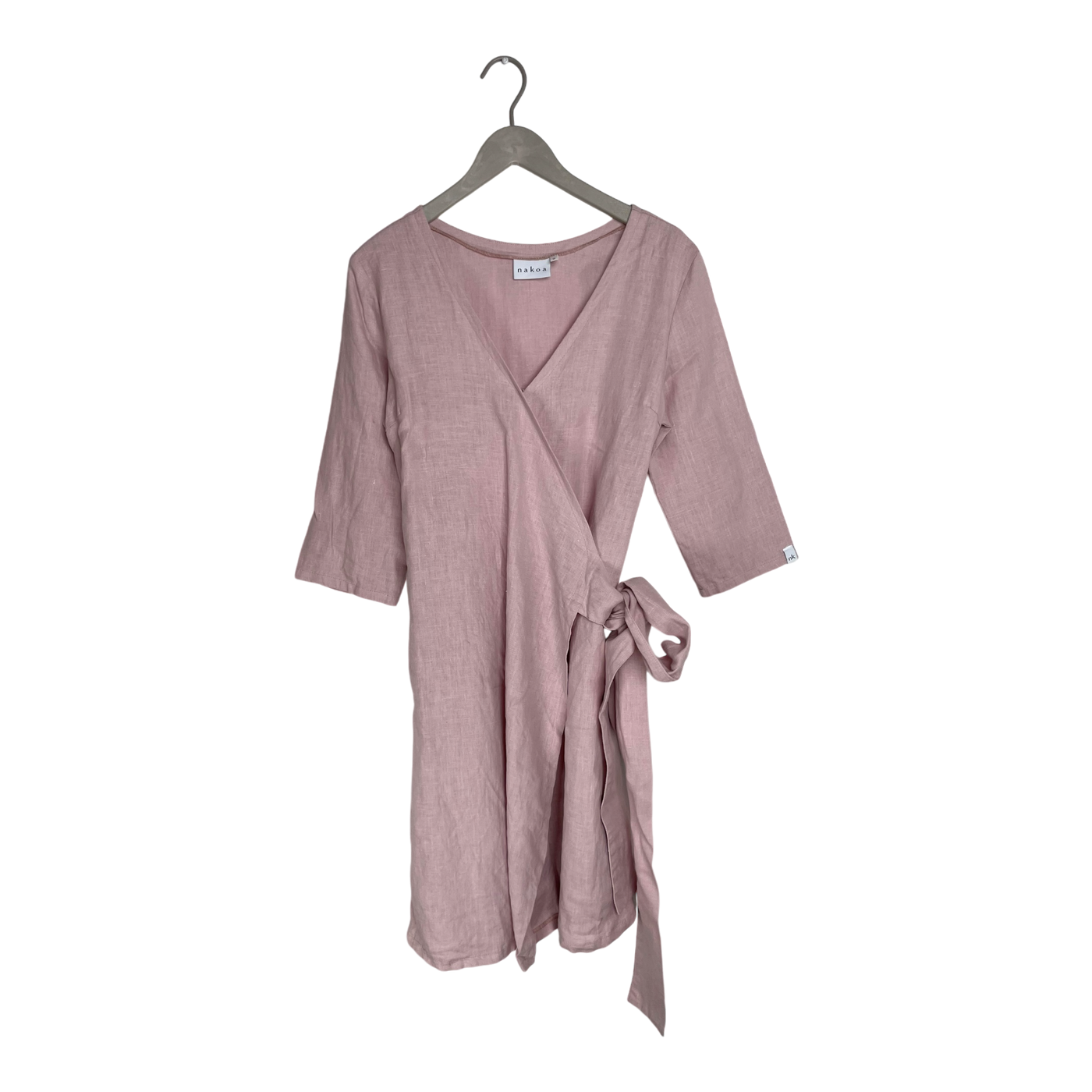 Nakoa linen wrap dress, rose | woman S