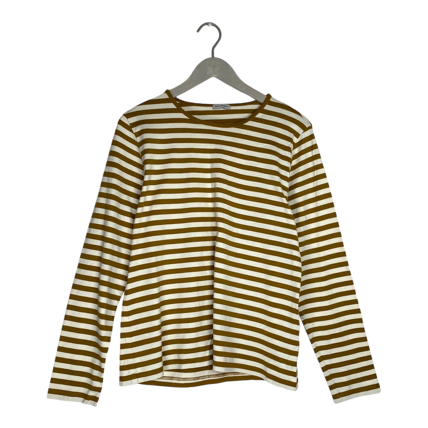 Marimekko mari stripe shirt, golden brown | woman XL