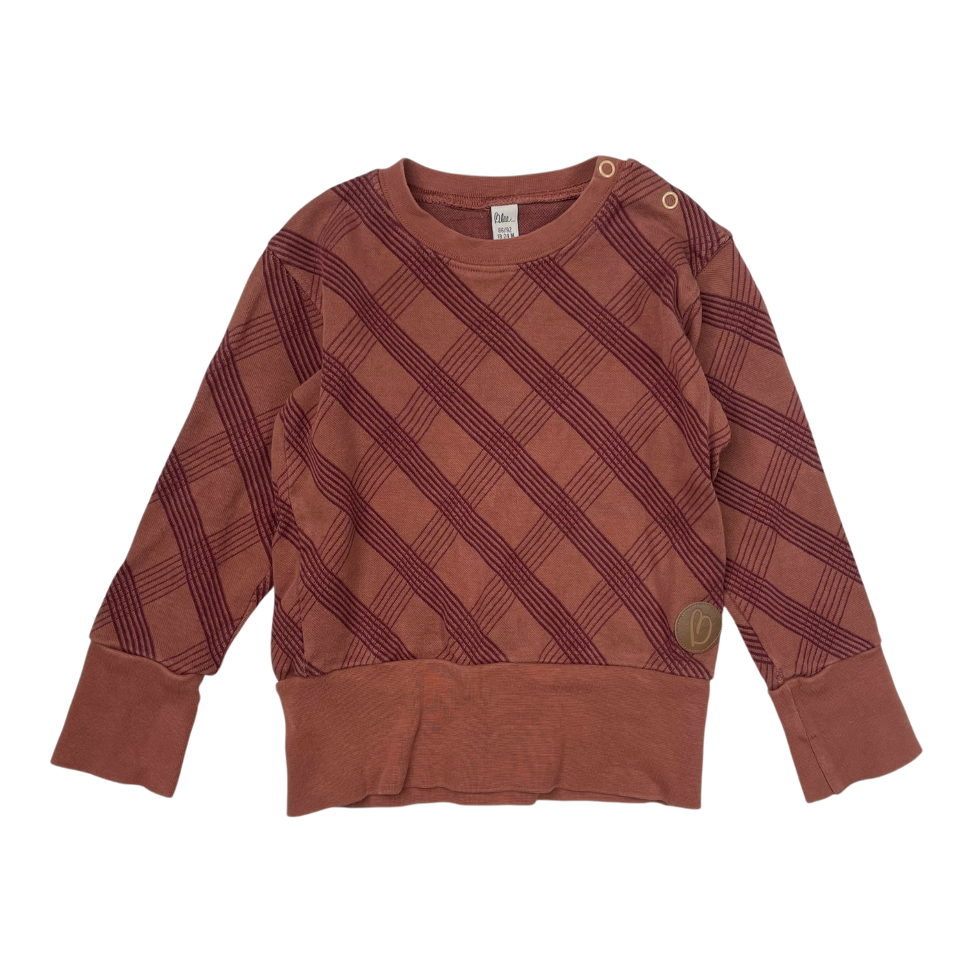 Blaa sweatshirt, square | 86/92cm