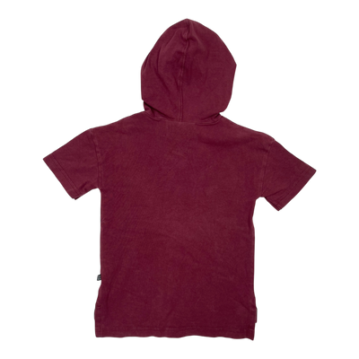 Kaiko hooded t-shirt, burgundy | 86/92cm