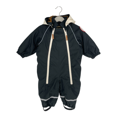 Mini Rodini alaska panda winter overall, black | 74cm