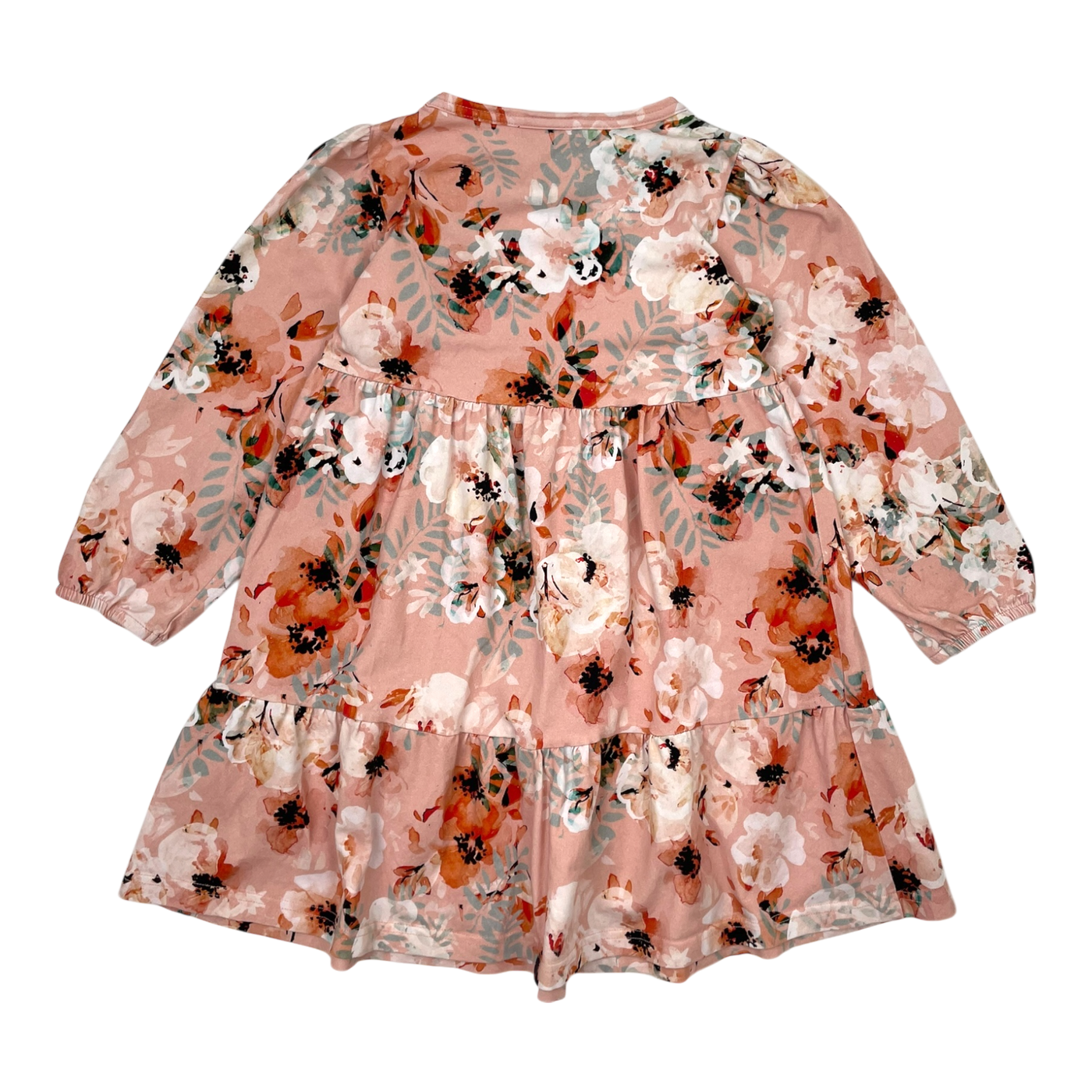 Kaiko frill puffy dress, peach blush | 110/116cm