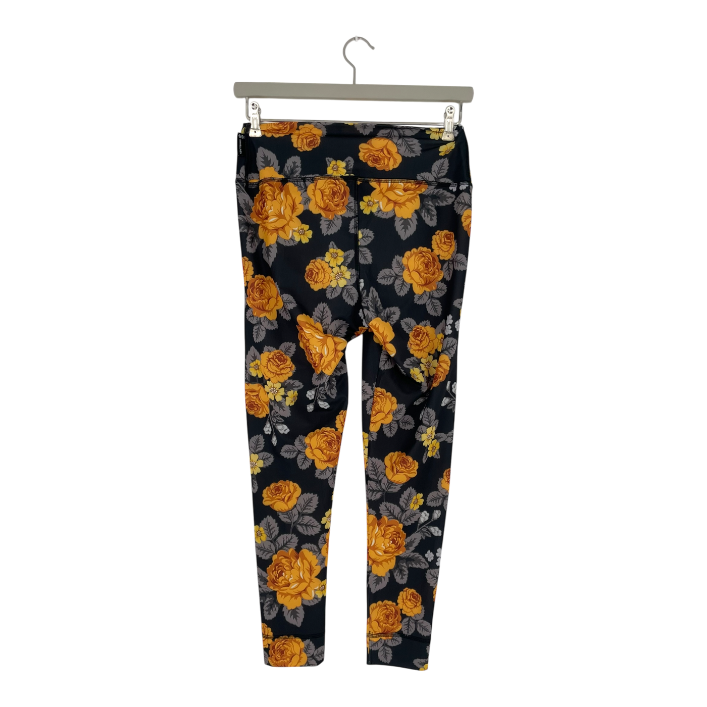 Ommellinen sport leggings, yellow flowers | woman L