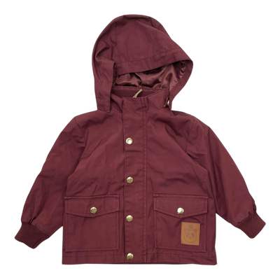 Mini Rodini pico jacket, burgundy | 80/86cm