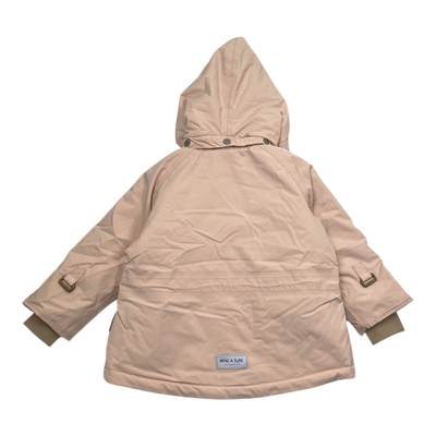 Mini A Ture matwang fleece lined winter anorak, pink | 86cm