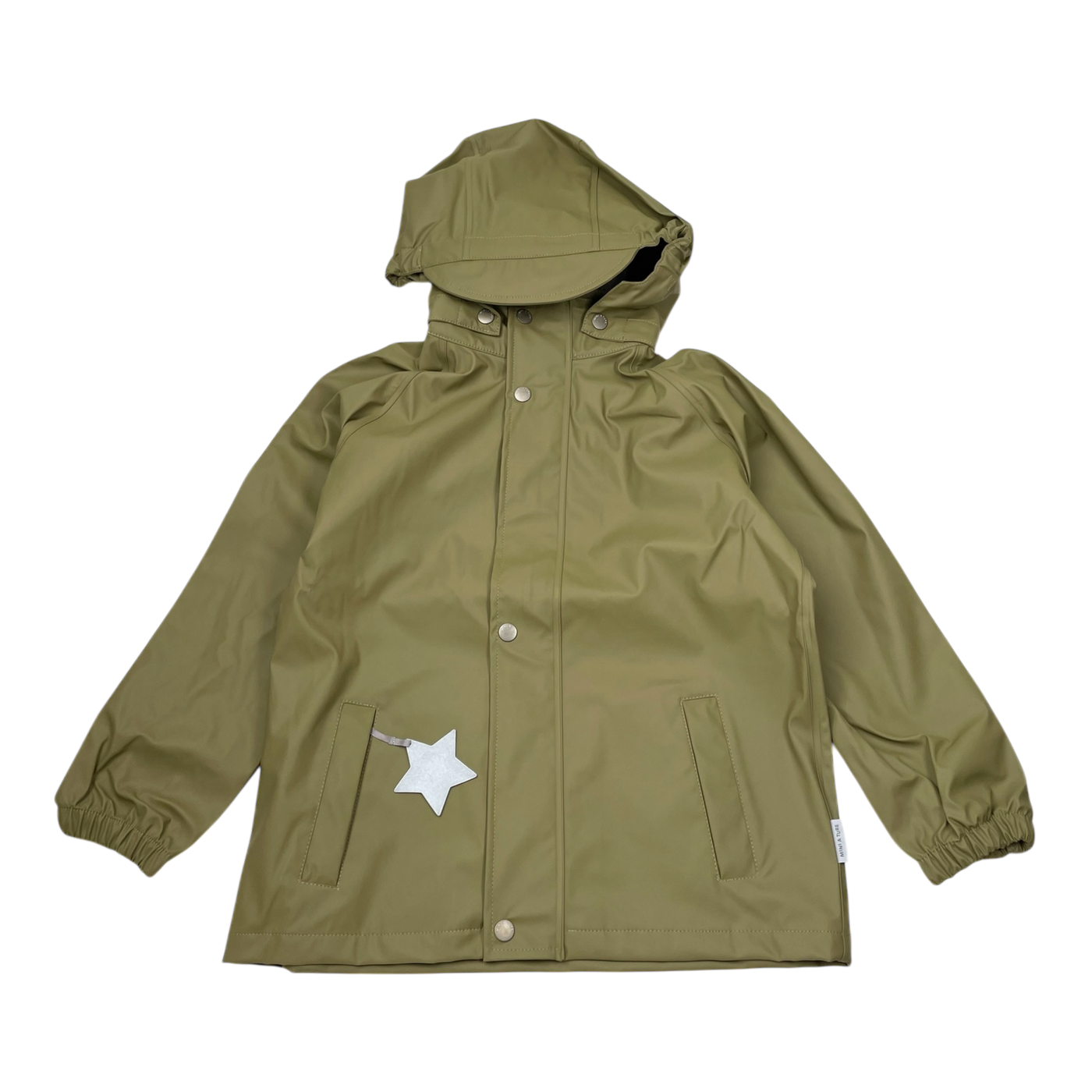 Mini A Ture matreinar rain jacket, olive green | 128cm