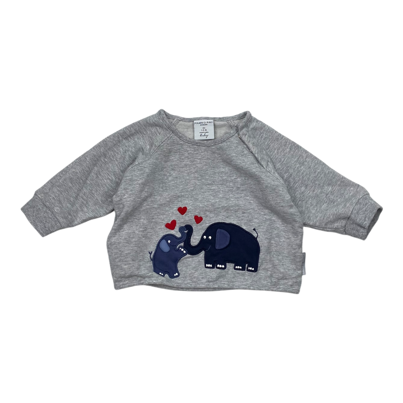 Polarn O. Pyret sweat shirt, grey | 56cm