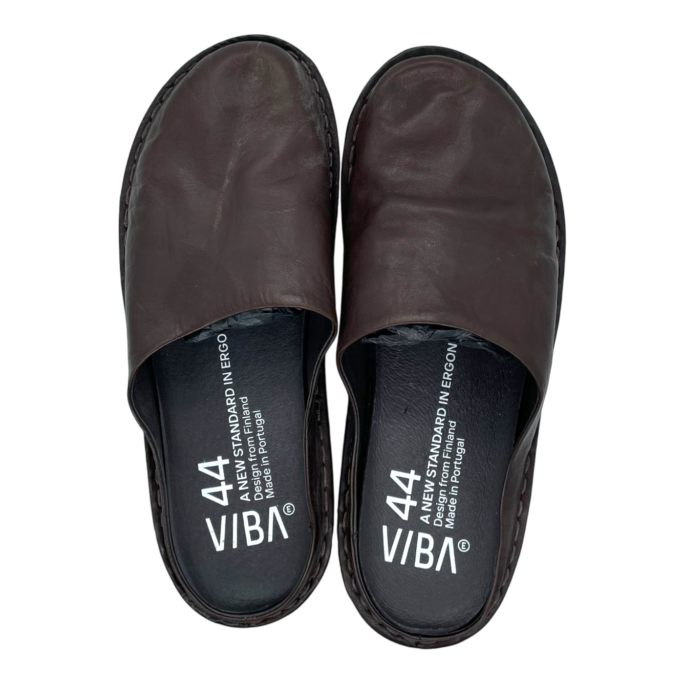 VIBAe Roma leather slippers, cocoa brown | 44